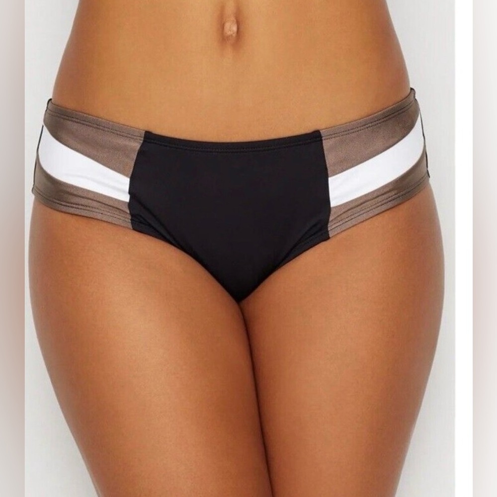NWT Kenneth Cole  💕 bikini bottom tan/black/white
